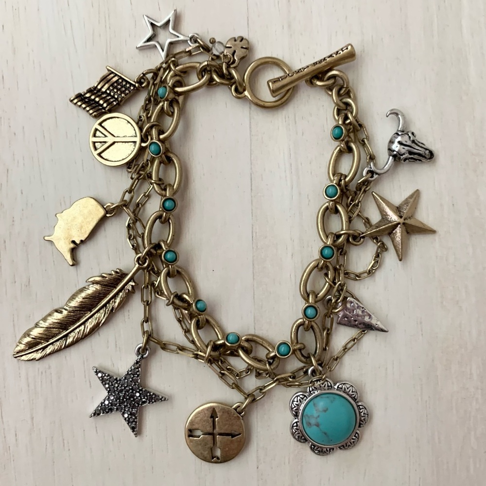 🇺🇸 LUCKY 🍀 BRAND Americana 🇺🇸 Charm Bracelet